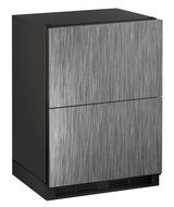 U-Line U1224DWRINT00A Built-in Refrigerator Drawers, 24&quot;, Stainless Steel N2
