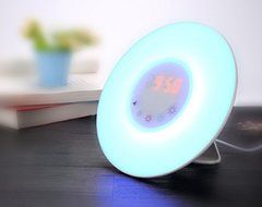 Wake-Up Light USB Alarm Clock With Sunrise Simulation And FM Radio