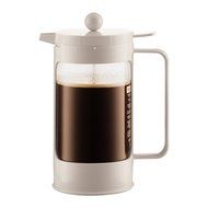 Bodum Bean French Press Coffeemaker with Locking Lever Lid, 8-Cup (34-Ounce), White N2