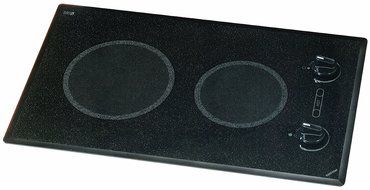 Kenyon B41510 6-1/2 and 8-Inch Mediterranean 2-Burner Cooktop with Analog Control UL, 120-volt, Black