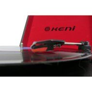 Keni Portable Turntable Suitcase USB Record Player, with Software for Ripping &amp; Editing Audio,Black