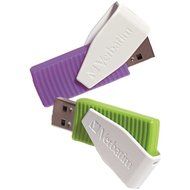 VERBATIM 98425 Store n Go(R) Swivel USB Drives (16GB; 2 pk; Green/Violet) consumer electronics