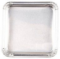 Foil Mini Cake Pans Square 4 1/8 X 4 1/8 Disposable Foil with Plastic Lid for Pastries, 10 Sets. N3