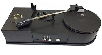 USB Portable Mini Phonograph 33/45RPM Turntable Vinyl Record Player Converts Vintage Turntables Vinyl LP Audio...