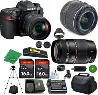 Nikon D500 International Version - No Warranty, 18-55mm f/3.5-5.6 VR, Tamron 70-300mm DI LD Zoom, 2pcs 16GB ZeeTech...
