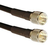 Ham and CB Radio PL-259 UHF Male RG-213 Jumper | MIL-C-17/163A RG213 PL259 Low-loss Shielded Coax Cable, 4-Feet N12