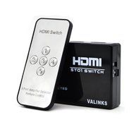 Valinks(TM) HDMI Switcher 5 Input 1 Output with IR, Remote control HDMI Switch, Supports 4K x 2K, 3D, 1080P, HDCP N4