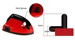 Portable Iron WAYCOM Handheld Iron Mini Travel Iron for Home or Travel - Foldable Handle