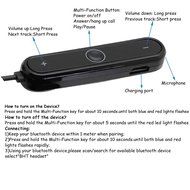 RE42 Bluetooth V4.1 Audio Adapter Upgrades Wireless Bluetooth Receiver for Bose QC15 around-ear headphones II... N3