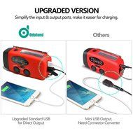 ODOLAND Emergency NOAA Weather Radio with Flashlight - Solar Hand Crank Self Powered AM/FM/NOAA Radio with LED...