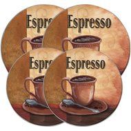 New RANGE KLEEN 5068 Round Burner Kovers, 4 pk (La Caffee Espresso)