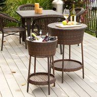 Lambert Wicker Beverage Ice Chest - 2 pc Set N4
