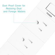FlePow 1250W/10A 3-Outlet Power Strip with 3 USB Charging Ports N3