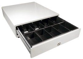 APG VP554A-AW1416 Vasario Series Standard-Duty Cash Drawer with USB PRO Interface, Painted Front, 13.8" x 16.3... N4
