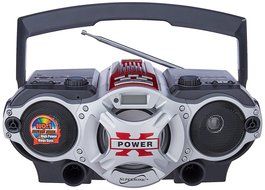 Supersonic SC1395RD USB/SD/AUX/Radio Portable Audio Player, Red N2