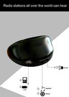 RG Wifi Internet Radio Adapter Color Display Screen With Slim Remote Controller Stations Receiver