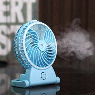 BASSTOP Portable Table Fan Mist Spray Cooling Desk Fan Air Handheld USB Mini Office Fan Quiet Personal Cooling... N2