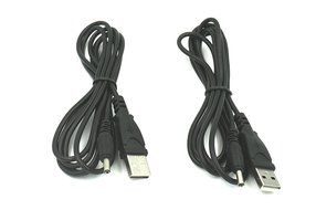 2Pack USB to DC 3.5 mm/1.35 mm 5Volt DC Barrel Jack Power Cable 1.5m N2