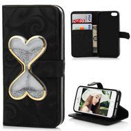 iPhone SE Case, iPhone 5/5S Case,YOKIRIN Stand Wallet Premium PU Leather with Handmade Flowing Glitter Liquid... N8