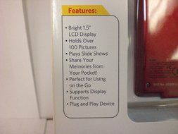 KODAK RED G150 DIGITAL PHOTO KEYCHAIN N5