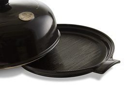 Emile Henry Made In France Flame Bread Cloche, 13.2 x 11.2&quot;, Charcoal N2