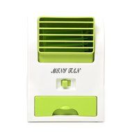 Water &amp; Wood Adjustable Angles Scented USB Electric Air Conditioning Mini Fan Air Cooler Green N2