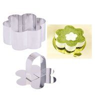 FUBARBAR Mini Cake Cutter Mold Decorating Pastry Ring with Pusher 3 X 2 Inch Stainless Steel Assorted Shape(Round) N10