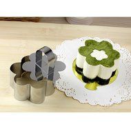 FUBARBAR Mini Cake Cutter Mold Decorating Pastry Ring with Pusher 3 X 2 Inch Stainless Steel Assorted Shape(Round) N12