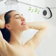 Waterproof Bluetooth Shower Speakers (2 pack) - IPX4 Certified - For use in Bathroom, Kitchen, Car, Outdoors,...