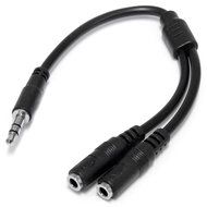StarTech.com Black Slim Mini Jack Headphone Splitter Cable Adapter - 3.5mm Audio Mini Stereo Y Splitter - 3.5mm... N3