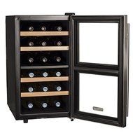 Koldfront 18 Bottle Free Standing Dual Zone Wine Cooler - Black and Stainless Steel N3