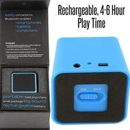 Block Universal Ultra-Portable Wireless Bluetooth Mini Speaker for Smartphones and Tablets, Powerful Sound - Blue