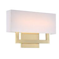 WAC Lighting WS-13115-BR Manhattan 15 LED Wall Sconce, Medium, Opal/Brushed Brass by WAC Lighting