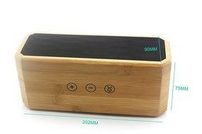 Wireless Bluetooth Speakers Portable Rechargeable Bamboo Wooden Bluetooth Stereo Speakers for cell iPhones and... N7