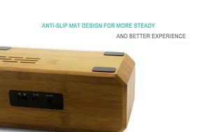 Wireless Bluetooth Speakers Portable Rechargeable Bamboo Wooden Bluetooth Stereo Speakers for cell iPhones and... N8