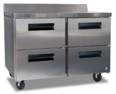 Hoshizaki CRMR48-WD4 48" Commercial Series Worktop Refrigerator with 4 Drawers 13.66 cu. ft. Capacity Backsplash...