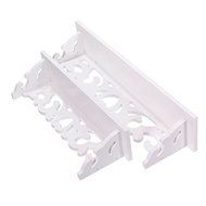 2 Pcs White Shabby Chic Candle Shelves Wall Hanging Shelf Bedroom Books Goods Storage Holder Living Room Wood...