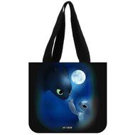 ARTSWOW Dragons Toothless How To Train Your Dragon Custom Personalize Cotton Canvas Tote Bag(2 Sides) N2