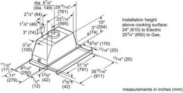 Bosch HUI56551UC HUI56551UC 36" 500 Series Pull-Out Range Hood With 500 CFM: Stainless Steel N2