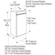 GE Monogram ZIFP360NHRH 36" Built-in Upright Freezer with Adjustable Cabinet Shelves, Gallon Storage Door Shelves...