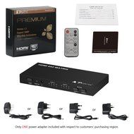 Portta PET0402 HDMI 4 port 4x2 Matrix with Remote v1.3 support 3D Super Slim 1080p N2