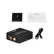 Portta PETDAS Digital Coaxial Toslink to Analog RCA L/R Audio Converter with 3.5mm Jack Support Headphone/Speaker...