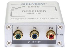Component RCA RGB HDTV Video Extender Receiver via CAT 5/6 up to 1000ft SB-6130R by ShinybowUSA N2