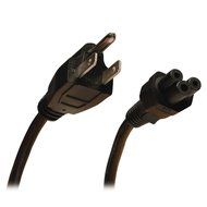 Tripp Lite 6-Feet Standard Laptop / Notebook Power Cord Adapter 10A, 18 AWG (NEMA 5-15P to IEC-320-C5) 6-ft.(P013...