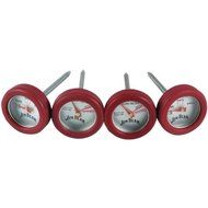 New JIM BEAM JB0134 Poultry &amp; Steak Mini Thermometers, 4 pk