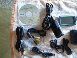 Blue Sanyo VPC-X1400 14mp Digital Camera with Wide Angle 4x Optical Zoom N2