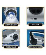 Battery-free Wind-up Fm Radio Flashlight