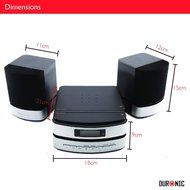 Duronic RCD144 Micro Hi-Fi Audio System with CD/MP3 CD/USB/AM/FM Radio/SD Card/Remote Control/AUX N7