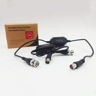 WOTOW 2PCS 18" CCTV BNC Male to Female Coaxial Ground Loop Isolator Buildin Video Balun Transceiver N4