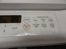 WB36K5649 Touchpad/Control Panel White. Double Oven GE N5